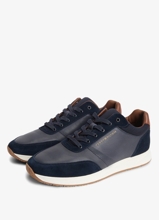 Tommy Hilfiger Sneaker met logo - detail 5 donkerblauw