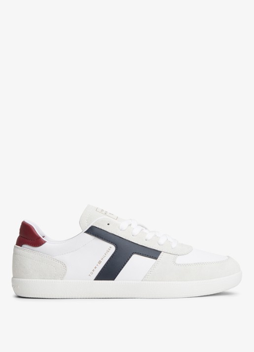 Tommy Hilfiger Sneaker met logo - voorkant wit
