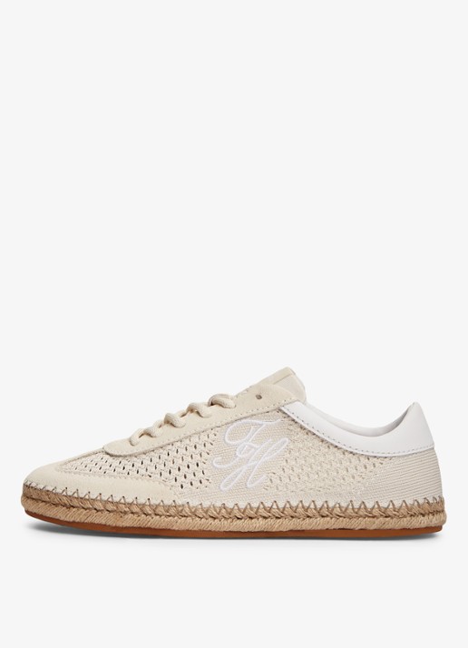 Tommy Hilfiger Sneaker met opengewerkt dessin - detail 5 creme