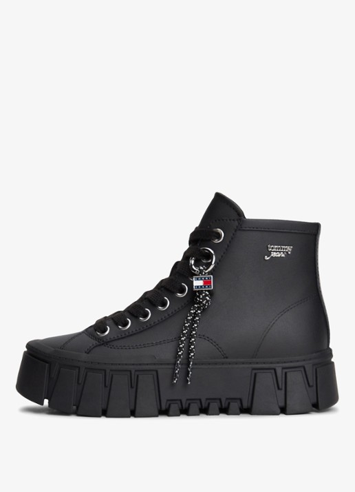 Tommy Hilfiger Sneaker met plateauzool  - detail 3 zwart