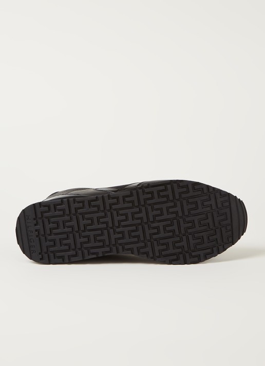 Tommy Hilfiger Sneaker met sleehak van leer - detail 3 zwart