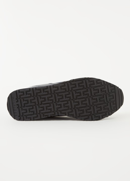 Tommy Hilfiger Sneaker met sleehak van leer - detail 4 donkerblauw