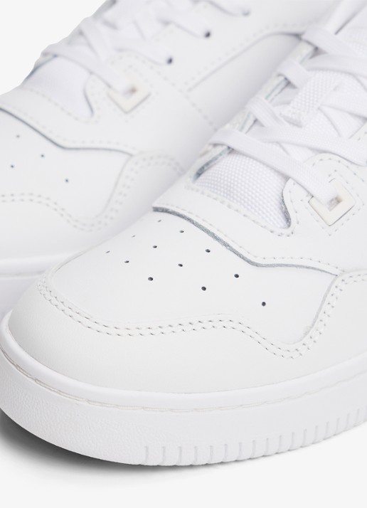 Tommy Hilfiger Sneaker van leer met logo - detail 6 wit