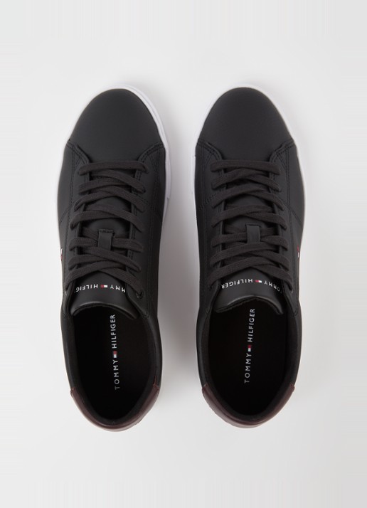 Tommy Hilfiger Sneaker van leer - detail 4 zwart