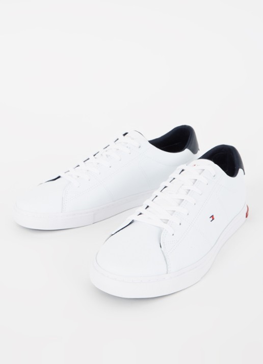 Tommy Hilfiger Sneaker van leer - detail 3 wit