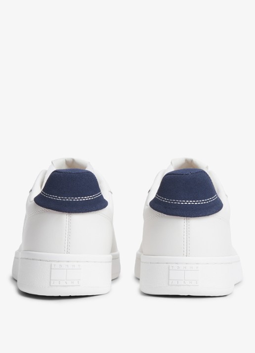 Tommy Hilfiger Sneaker van leer - achterkant 3 wit