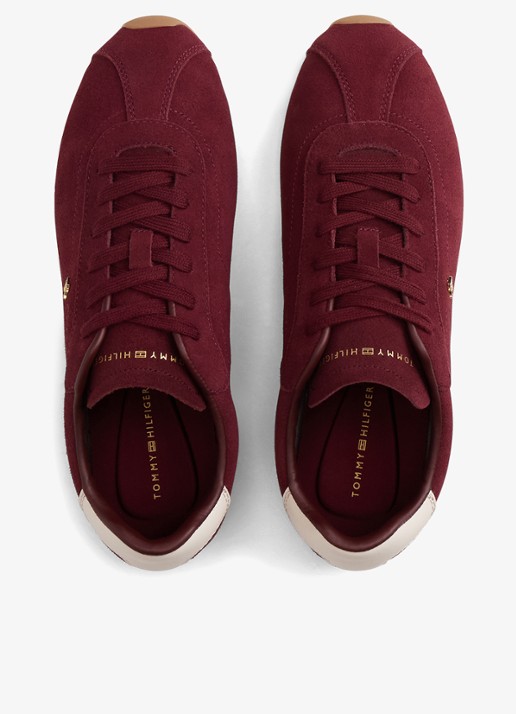 Tommy Hilfiger Sneaker van suède - detail 4 oxblood-xut / rood