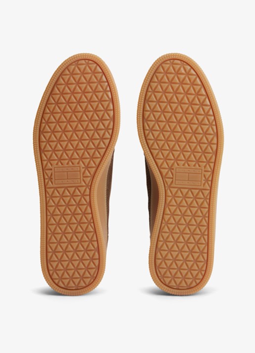 Tommy Hilfiger Sneaker van suède - detail 5 kastanjebruin