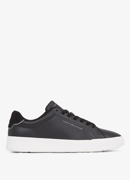 Tommy Hilfiger Sneakers van leer - detail 4 zwart