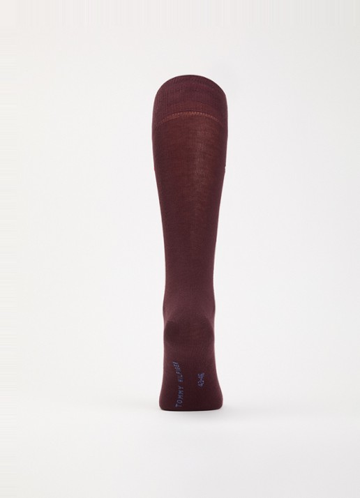 Tommy Hilfiger Sokken in katoenblend met logo in 2-pack - voorkant 2 bordeauxrood