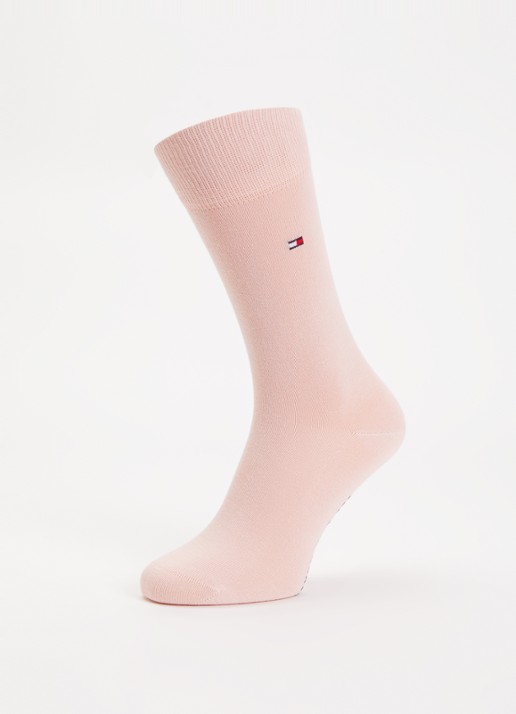 Tommy Hilfiger Sokken in katoenblend met logo in 2-pack - detail zalmroze