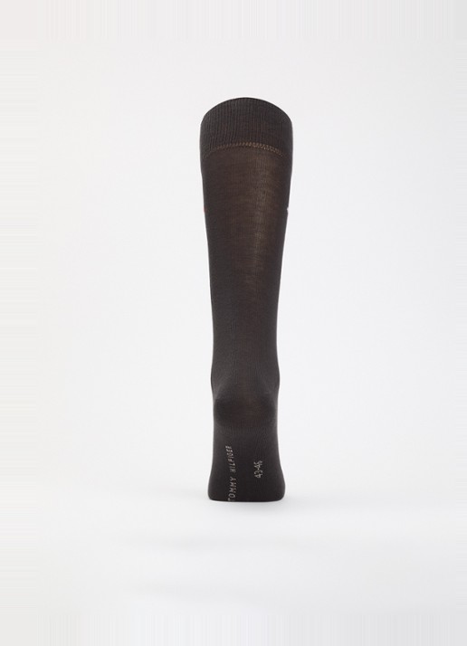 Tommy Hilfiger Sokken in katoenblend met logo in 2-pack - voorkant 3 donkerbruin