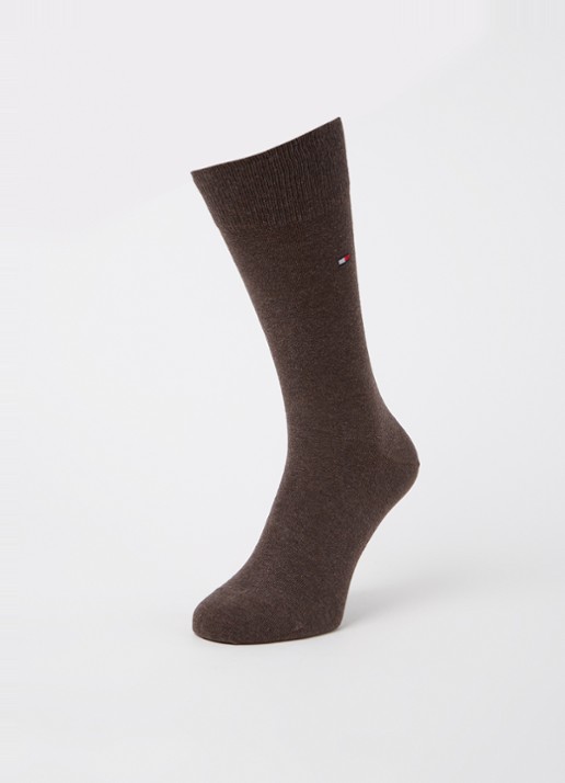 Tommy Hilfiger Sokken in uni in 2-pack - detail donkerbruin