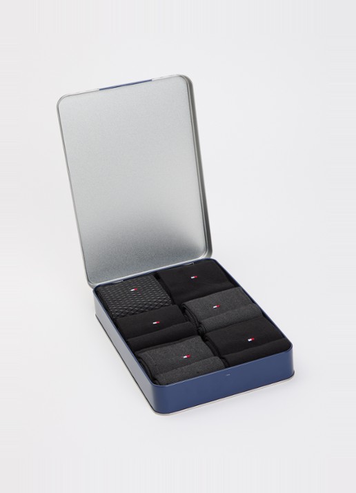 Tommy Hilfiger Sokken met logo in 6-pack giftbox - detail 2 zwart
