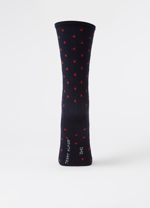 Tommy Hilfiger Sokken met print in 2-pack - voorkant 3 steenrood