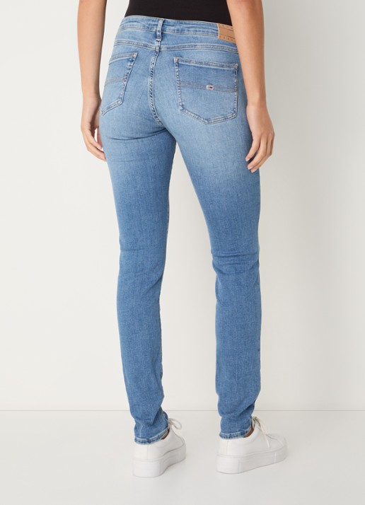 Tommy Hilfiger Sophie low waist skinny jeans met steekzakken - achterkant indigo
