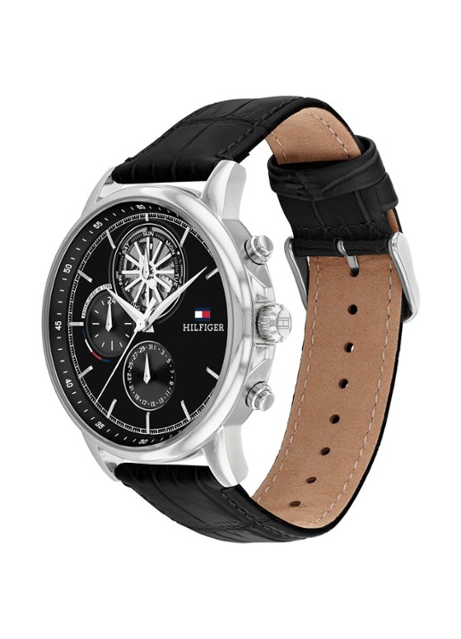 Tommy Hilfiger Stewart horloge TH17910605  - detail 3 zwart