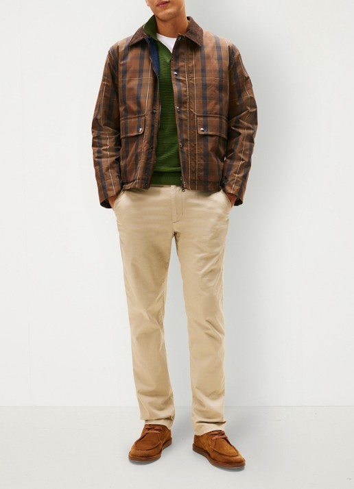 Tommy Hilfiger Straight fit chino met steekzakken - voorkant 5 beige