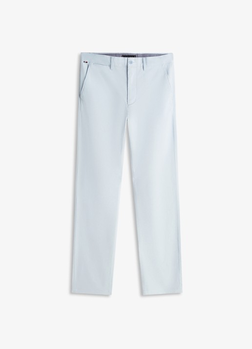 Tommy Hilfiger Straight fit chino met steekzakken - voorkant 2 lichtblauw