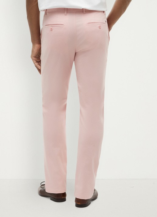 Tommy Hilfiger Straight fit chino met steekzakken - achterkant roze
