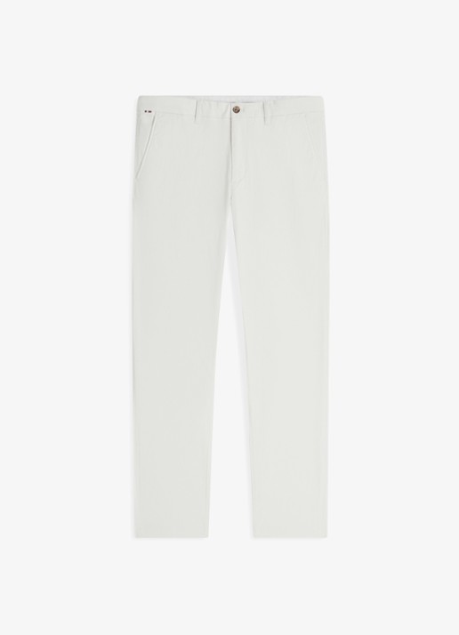 Tommy Hilfiger Straight fit chino met steekzakken - voorkant 4 ivoor