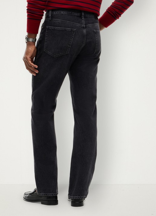 Tommy Hilfiger Straight fit jeans met donkere wassing - achterkant zwart