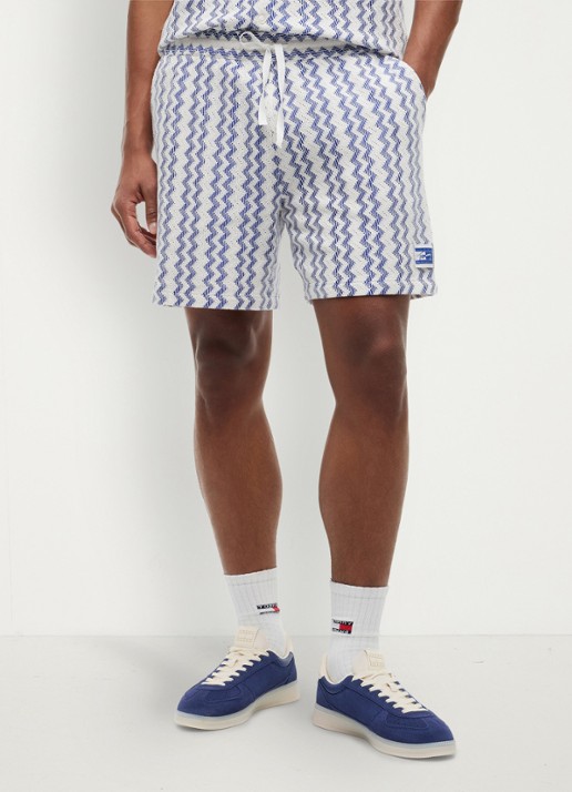 Tommy Hilfiger Straight fit korte broek met grafische print