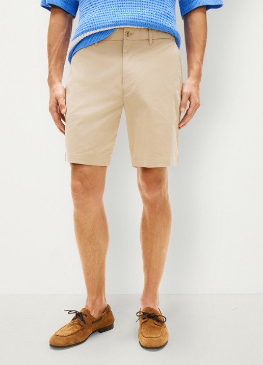 Tommy Hilfiger Straight fit korte chino in katoenblend - detail 3 beige