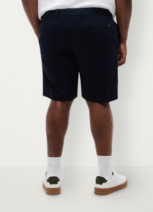 Tommy Hilfiger Straight fit korte chino in katoenblend - achterkant 5 donkerblauw