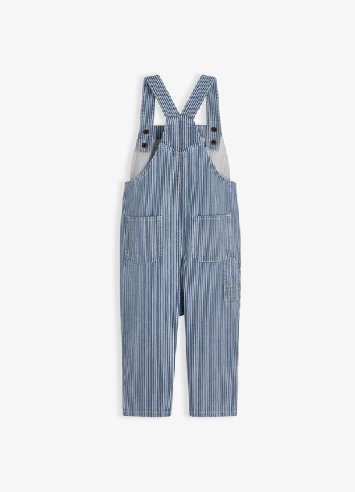 Tommy Hilfiger Straight fit tuinbroek met streepprint - achterkant lichtblauw