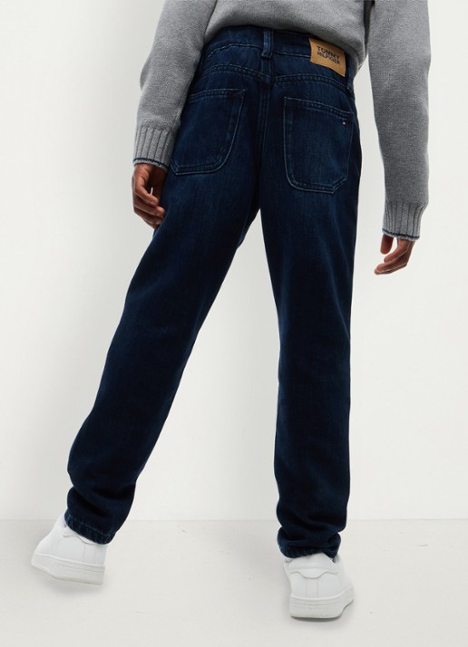 Tommy Hilfiger Straight leg jeans in lyocellblend - achterkant 6 indigo