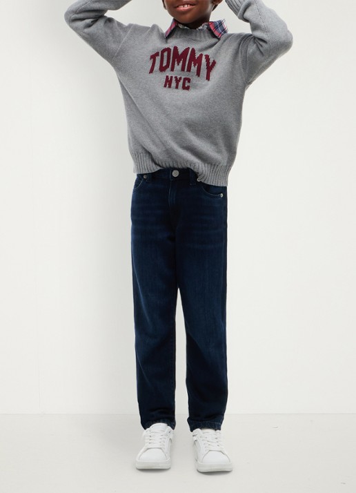 Tommy Hilfiger Straight leg jeans in lyocellblend - voorkant 5 indigo