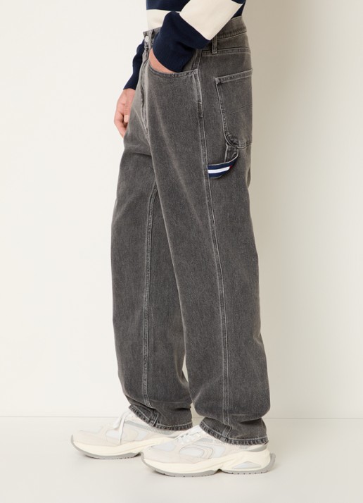 Tommy Hilfiger Straight leg jeans met gekleurde wassing - detail 3 grijs