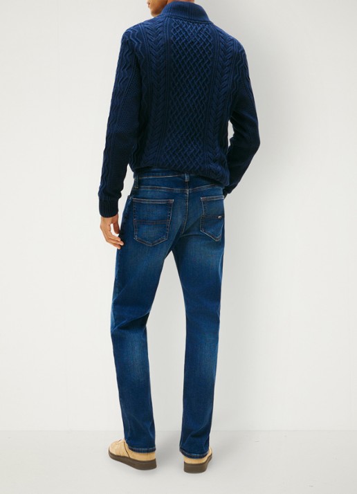 Tommy Hilfiger Straight leg jeans met medium wassing - achterkant 5 denim