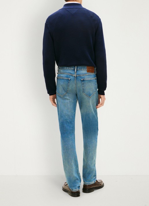 Tommy Hilfiger Straight leg jeans met steekzakken - achterkant 3 denim