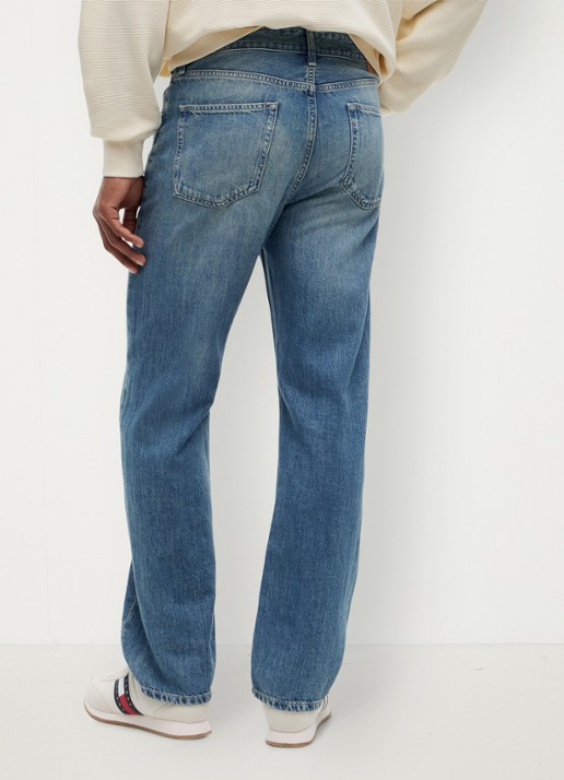 Tommy Hilfiger Straight leg jeans met steekzakken - achterkant 3 denim