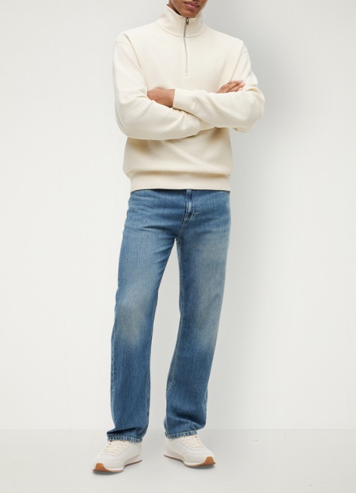 Tommy Hilfiger Straight leg jeans met steekzakken - voorkant 5 denim
