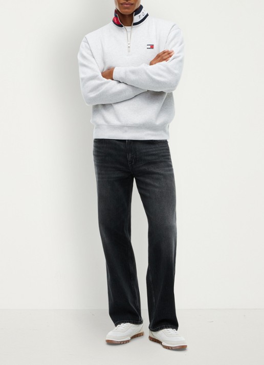 Tommy Hilfiger Straight leg jeans met steekzakken - voorkant 3 grijs