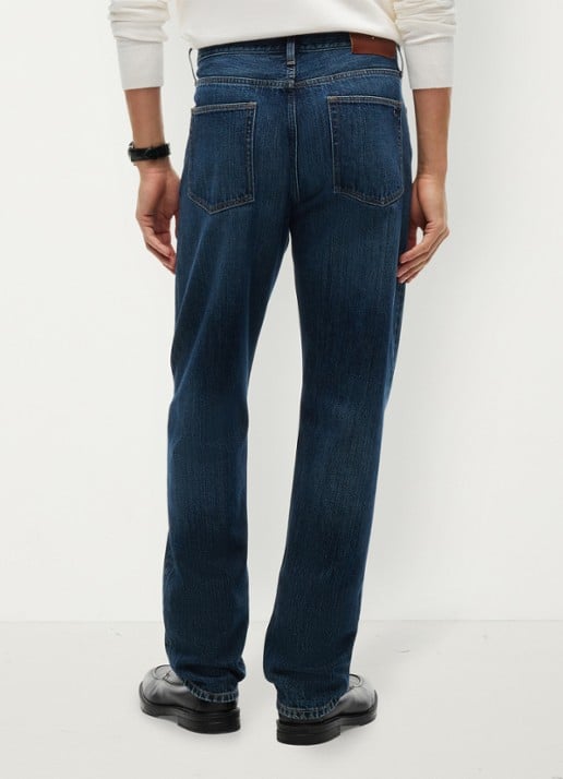 Tommy Hilfiger Straight leg jeans met steekzakken - achterkant indigo