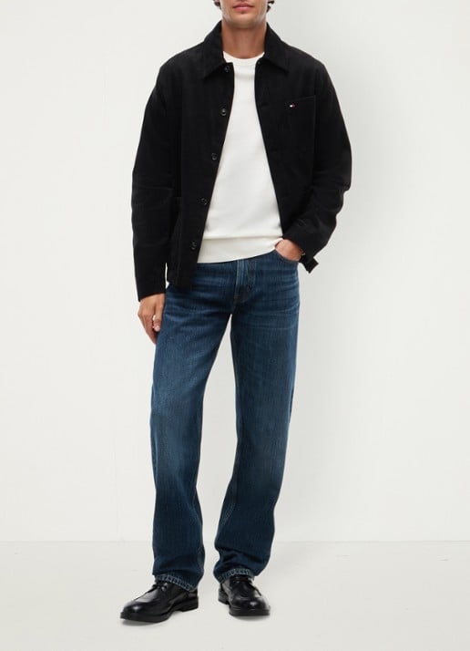 Tommy Hilfiger Straight leg jeans met steekzakken - voorkant 7 indigo