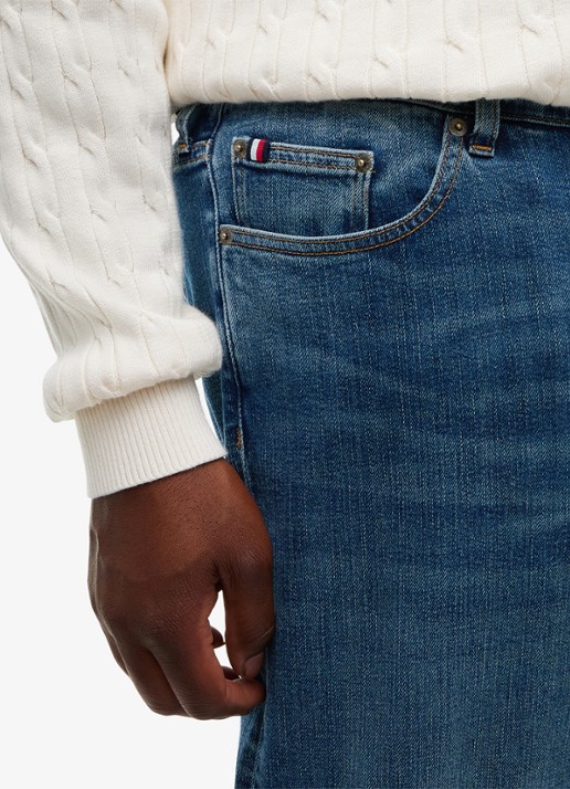 Tommy Hilfiger Straight leg jeans met steekzakken - detail 2 denim
