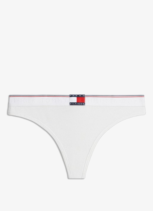 Tommy Hilfiger String met logoband - voorkant 3 wit
