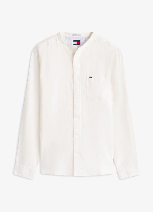Tommy Hilfiger Sweater in katoenblend - voorkant gebroken wit