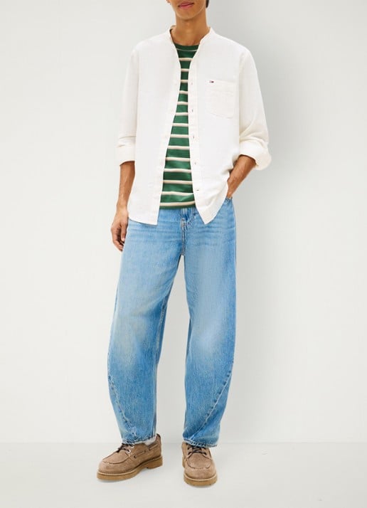 Tommy Hilfiger Sweater in katoenblend - voorkant 2 gebroken wit