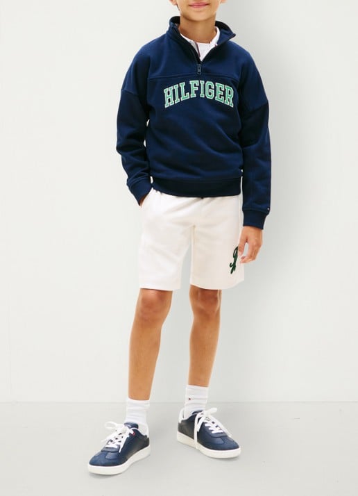 Tommy Hilfiger Sweater in katoenblend - voorkant 5 dark night navy-c1g