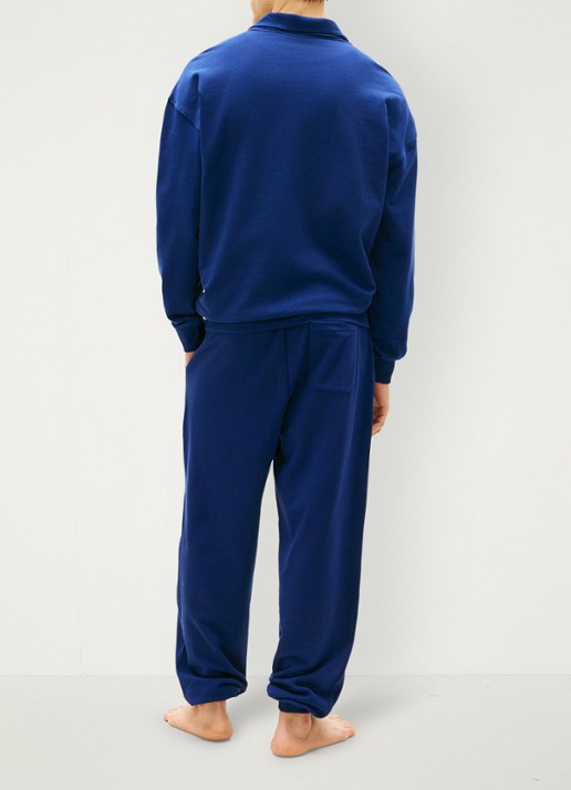 Tommy Hilfiger Sweater met halve rits - achterkant 5 kobaltblauw