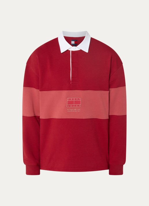 Tommy Hilfiger Sweater met kraag en logoborduring
