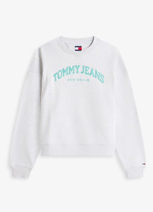 Tommy Hilfiger Sweater met logo - voorkant 4 grijs