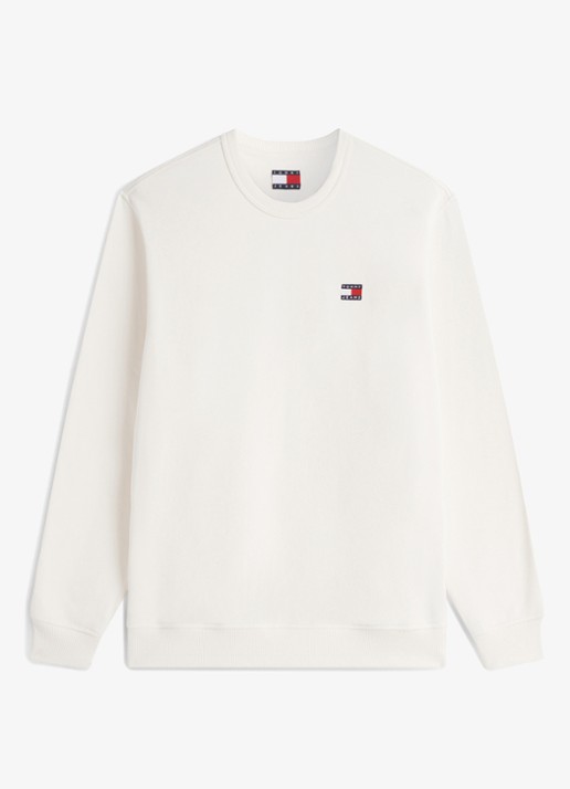 Tommy Hilfiger Sweater met logo - voorkant gebroken wit