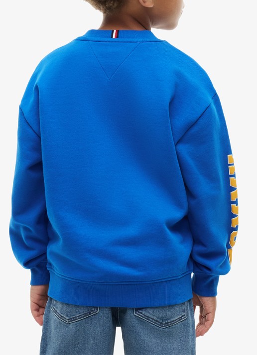 Tommy Hilfiger Sweater met logo - achterkant 5 blauw